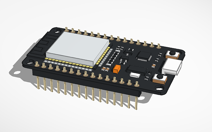 3D design ESP32 Wroom - Tinkercad