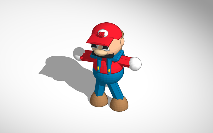 Mario Body Texture 3D design Copy of Mario body - Tinkercad