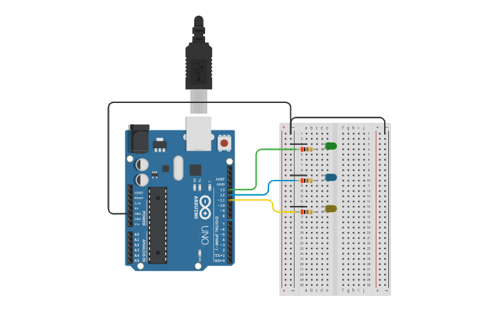 Circuit design POE Arduino Task 1 - Tinkercad