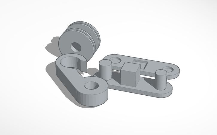 3D design 2 Wheel Compound Pulley - Tinkercad