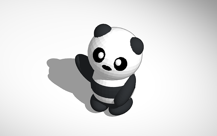 3D design cute panda - T725