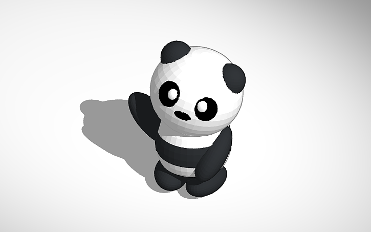 3D design cute panda - T725 3D design cute panda - T725