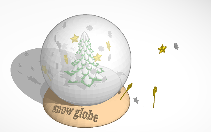3D design snowe globe - Tinkercad