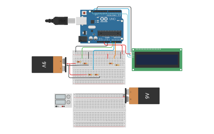 Circuit design UAS Elan_Multimeter Digital - Tinkercad