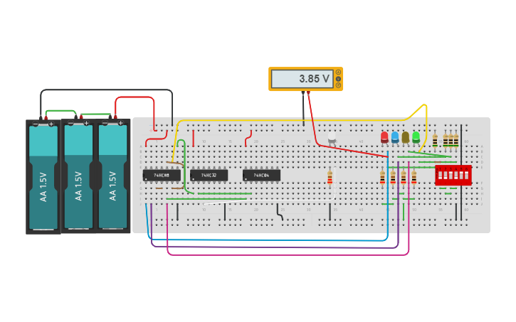 Circuit design Basic Logic Gate Circuit with Inputs | Tinkercad