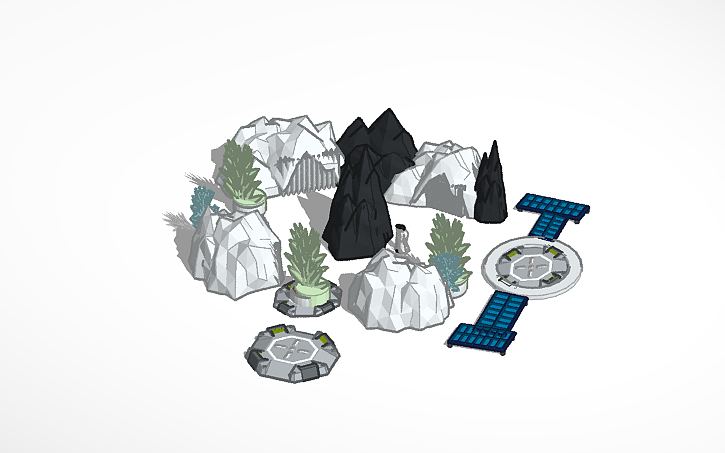 3D design Moon base - Tinkercad