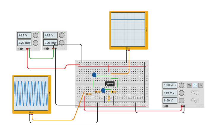 Circuit Design Filtro Pasa Bajas De Segundo Tipo Tinkercad