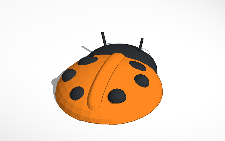 3D design ladybug - Tinkercad