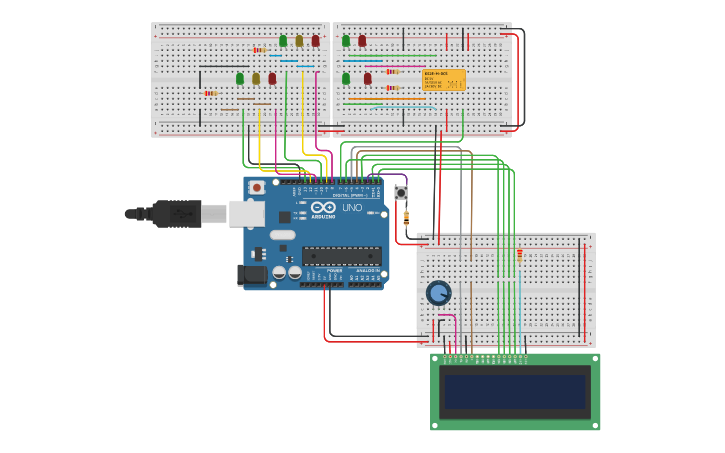 Circuit design SEMAFARO MULTI TAREFAS | Tinkercad