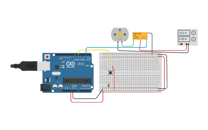 Circuit design Relay-Control - Tinkercad