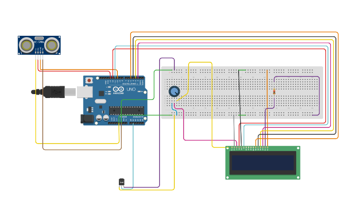 Arduino Lcd Sensor Api Circuit design Arduino + LCD + Sensor Ultrasónico + Sensor de ...