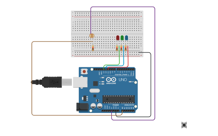 Circuit design Fotoresistencia | Tinkercad