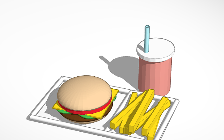 3D design Fast Food - Tinkercad