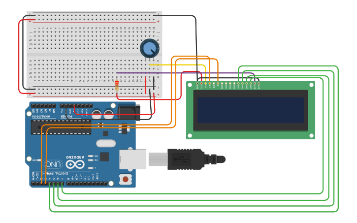 Circuit design LCD- DISPLAY - Tinkercad