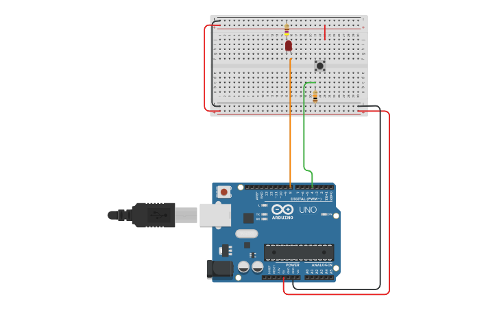 Circuit design Arduino simulator NOT - Tinkercad