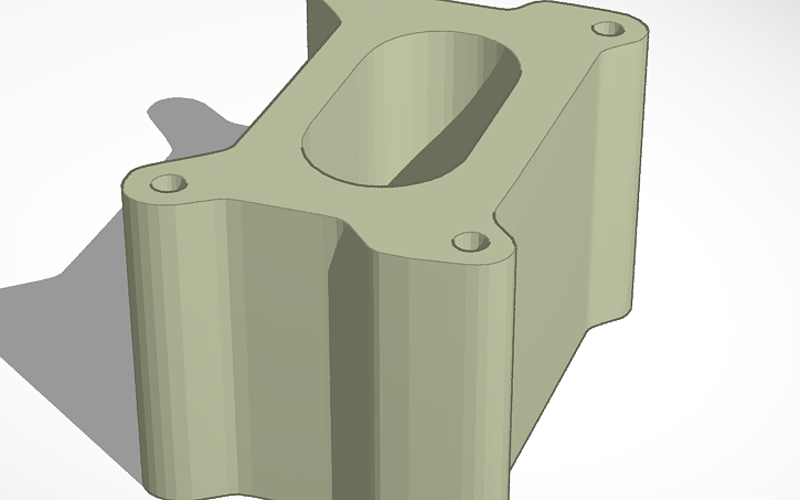 3D design Holley 2 Barrel Carb Spacer | Tinkercad