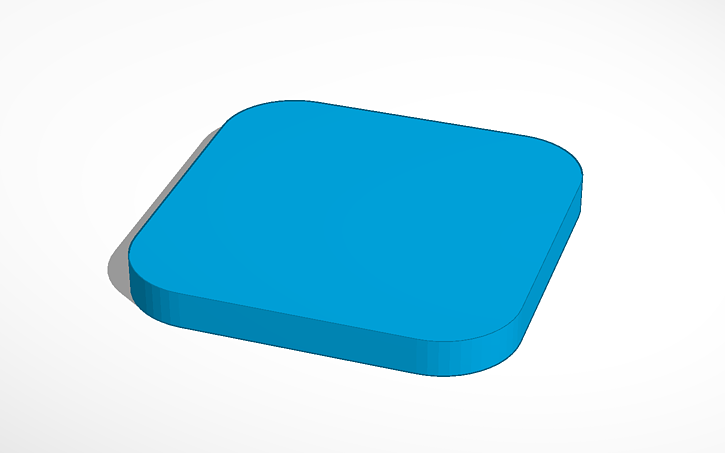 3D design flat rounded square - Tinkercad