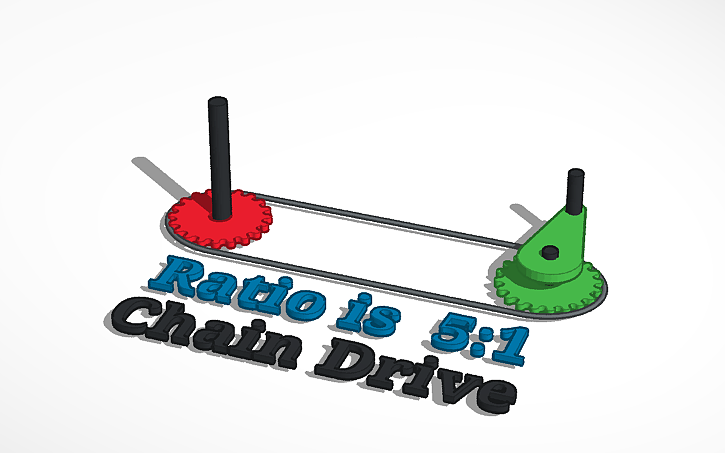 3D design Mechanism 1: Chain Drive - Tinkercad
