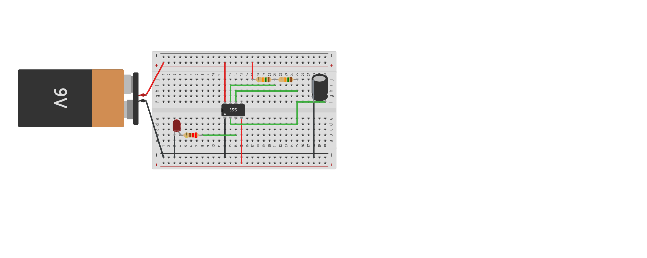 Circuit design 555 - Tinkercad