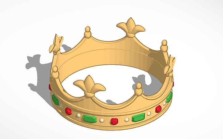 3D design crown - Tinkercad