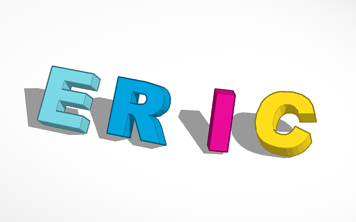 3D design my name - Tinkercad