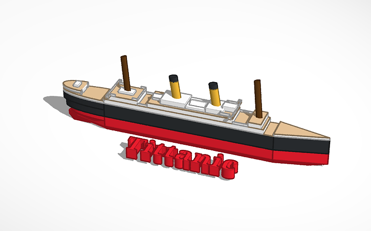 3D design Tittanic - Tinkercad