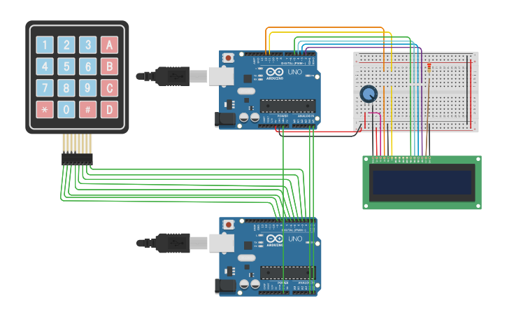 Circuit design Copy of Keypad - LCD (I2C) - Tinkercad