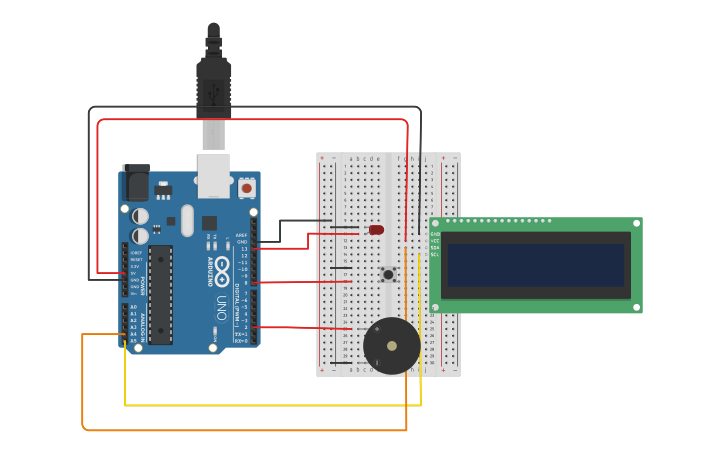Circuit design Morse Code Translator - Tinkercad