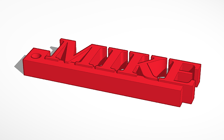 3D design Mike Keychain Design 1 - Tinkercad
