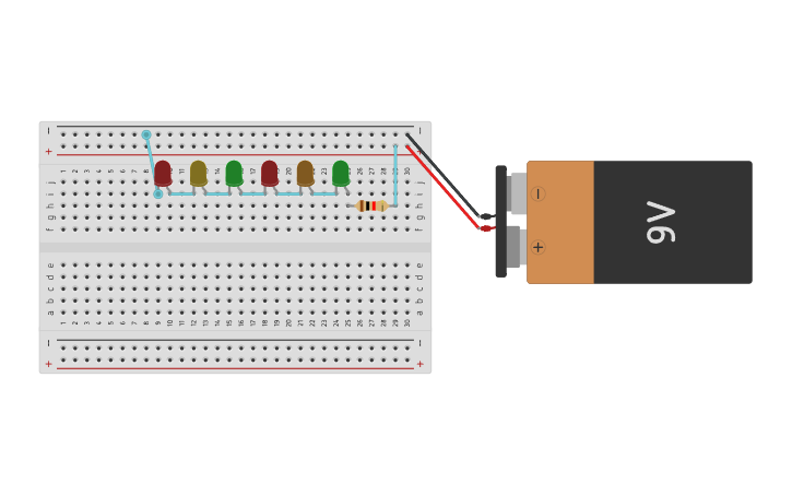 Circuit design Circuito en serie - Tinkercad