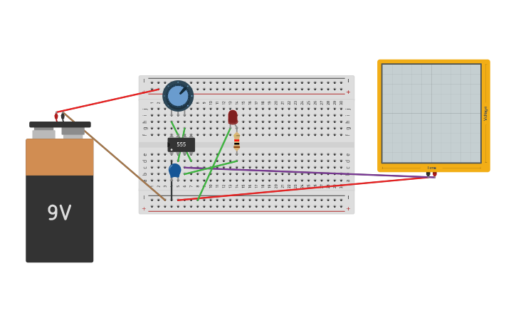 Circuit design square wave generator. - Tinkercad