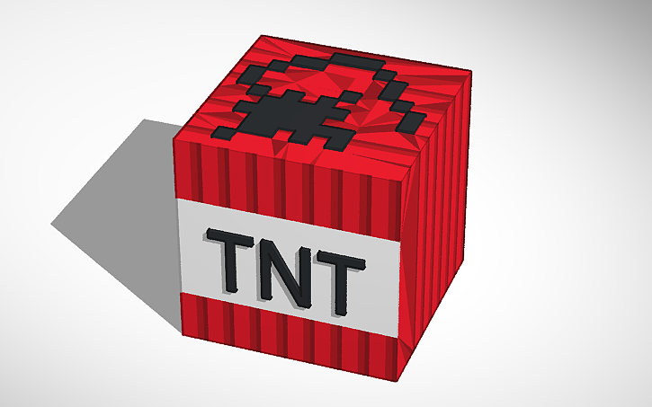 3D design TNT block - Tinkercad