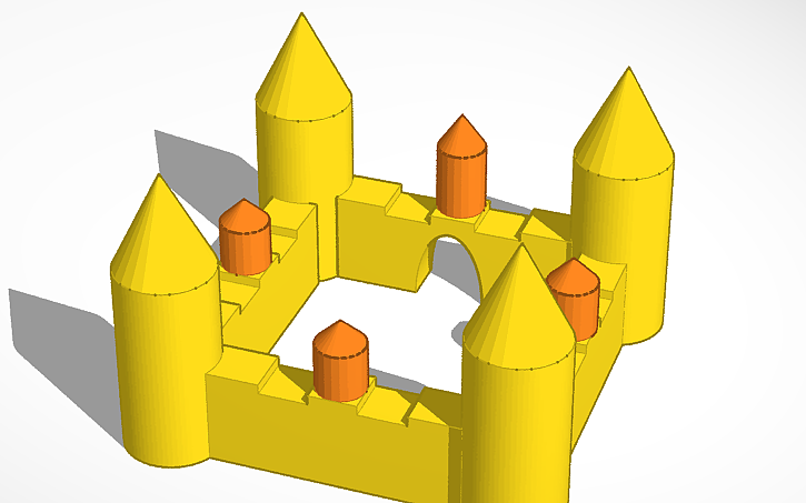 3D design Замок из геометрических фигур - Tinkercad