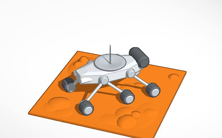 Cad Block Mars Rover 3D design MARS EXPLORATION ROVER - Tinkercad