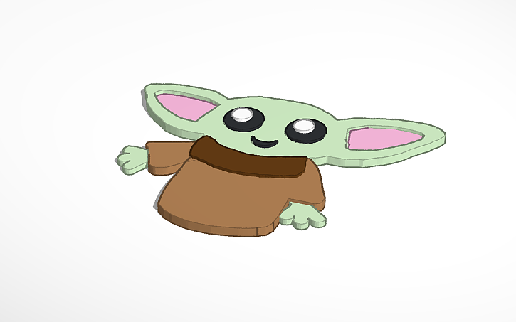 3D design baby yoda - Tinkercad