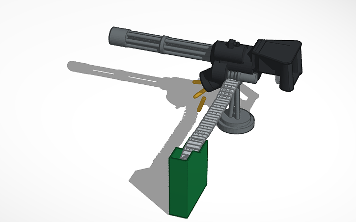 3d Design M134 Minigun Tinkercad