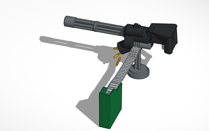 Mini Gun Design 3D design M134 Minigun - Tinkercad