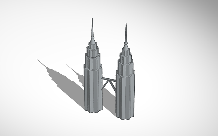 3D design KLCC Tower - Tinkercad