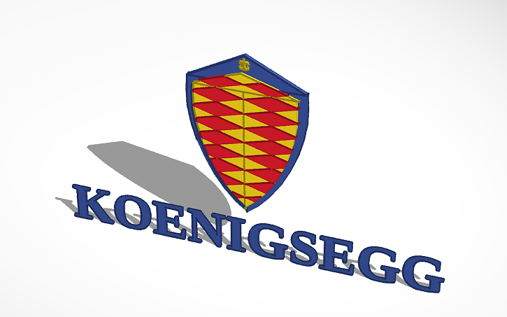 Koenigsegg Sports Car Logo Tinkercad