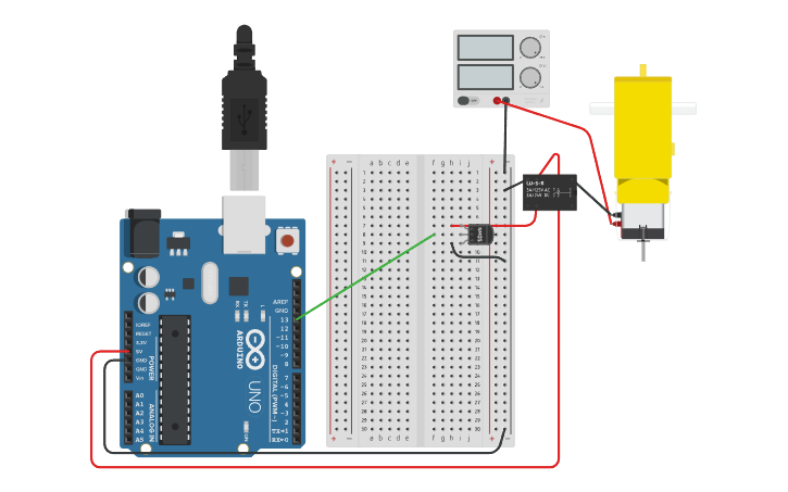 Circuit design Relay - Tinkercad