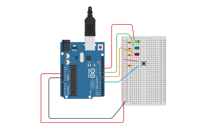 Circuit design Arduino Lesson 4 - Tinkercad