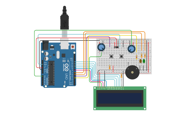 Circuit design Egg Timer - Tinkercad