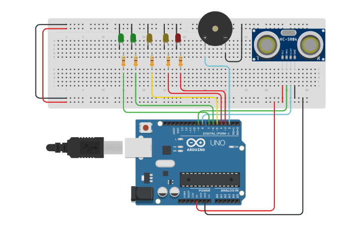 Circuit design Sonido - Tinkercad