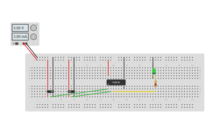 Circuit design OR GATE | Tinkercad