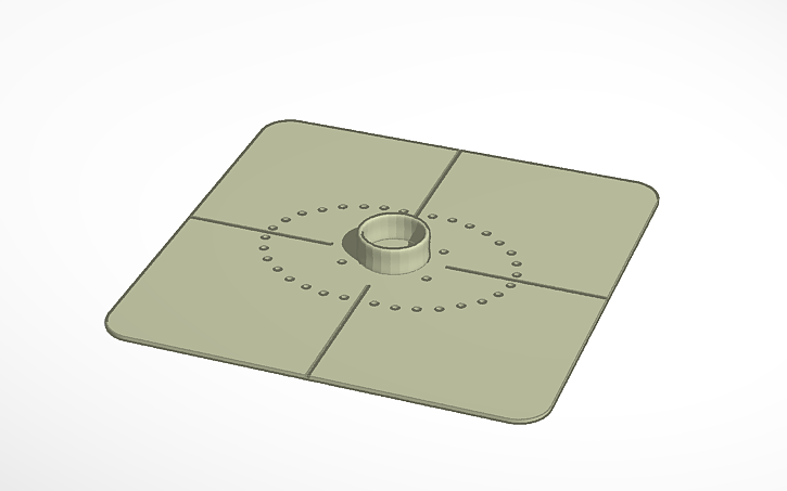 3D Design Rubber Dam Template Tinkercad