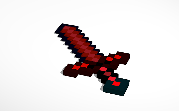 3D design Lava minecraft sword - Tinkercad