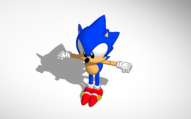 3D design Sonic the Hedgehog - Tinkercad