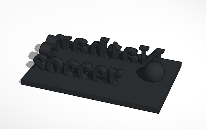 3D Design Name Plate Tinkercad