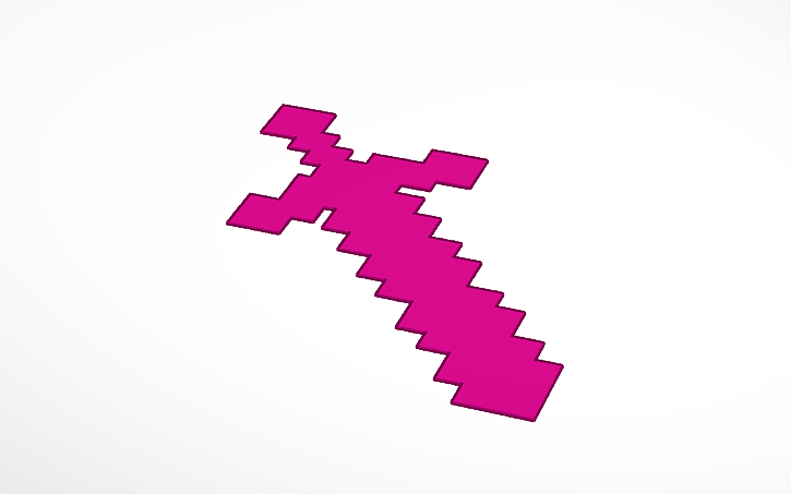 3D design Minecraft Sword | Tinkercad