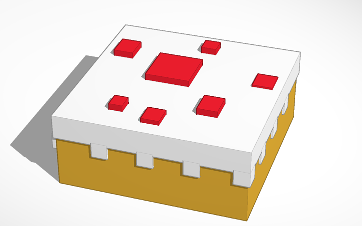 3D design minecraft cake | Tinkercad